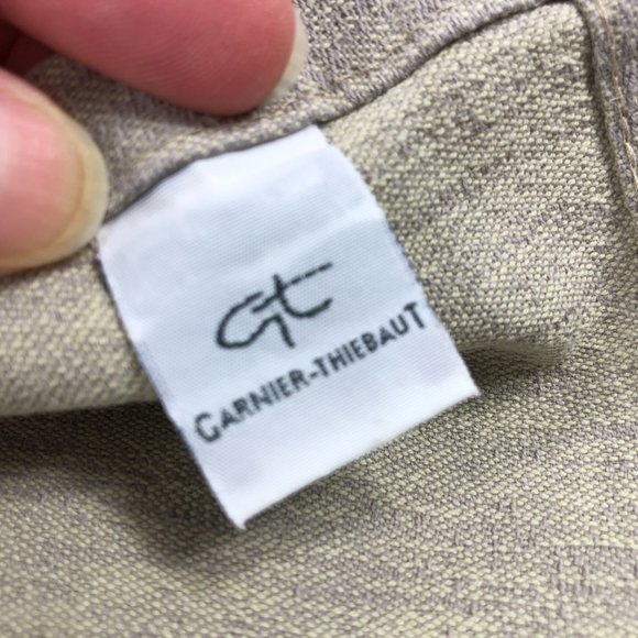 Garnier Thiebaut France Jacquard Tablecloth Neutral Luxury Rectangle 60x64 NWOT - Picture 3 of 7